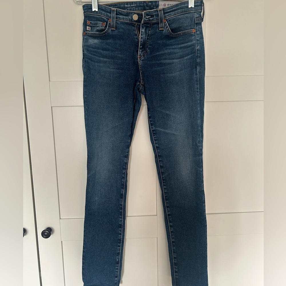 AG Adriano Goldschmied Women's Straight Leg Jeans - Dark Blue